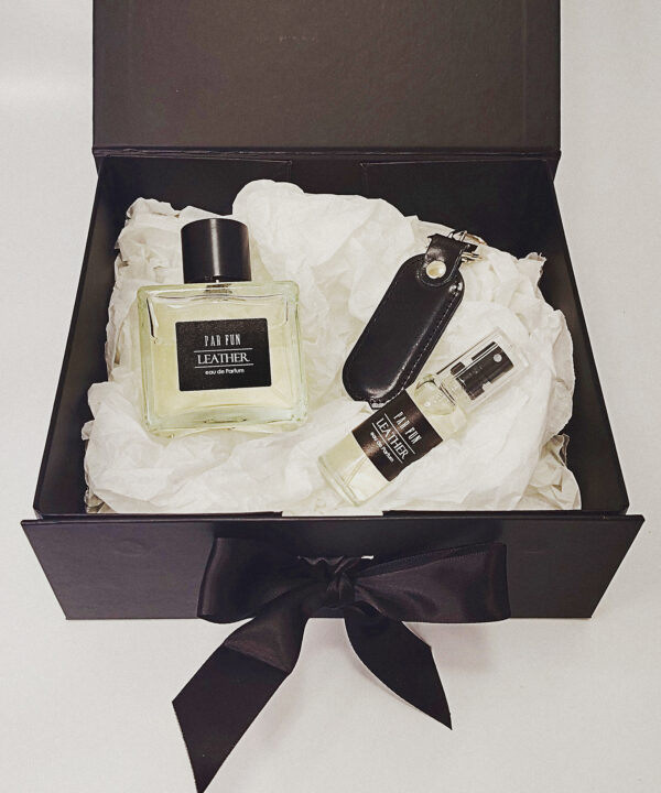 Kit Perfumes Leather Caixa premium - Preto