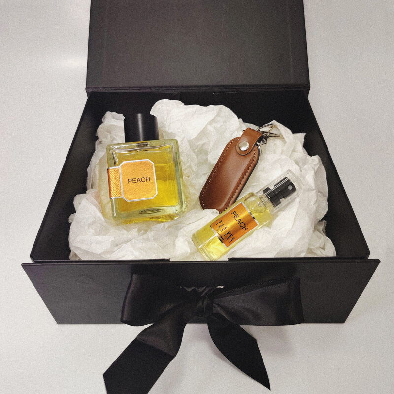 Kit Perfumes Peach Caixa premium - Preto - Par Fun